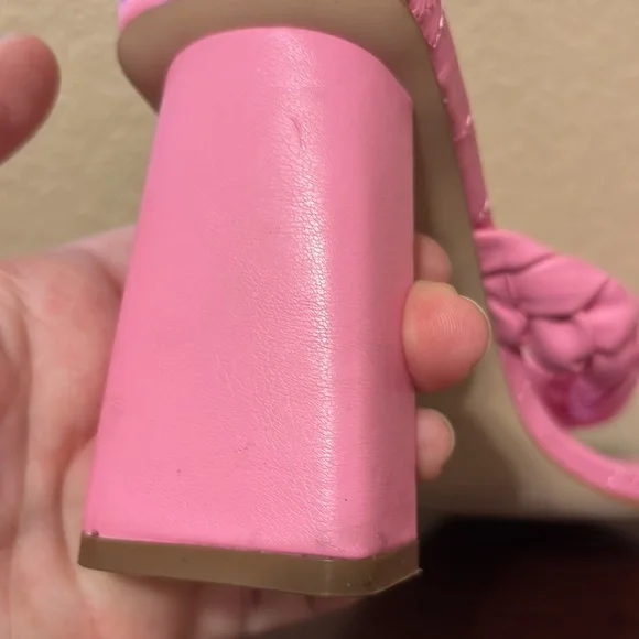 Jessica Simpson Barbie Core Pink Thong Heels Sz 9 - Picture 9 of 10